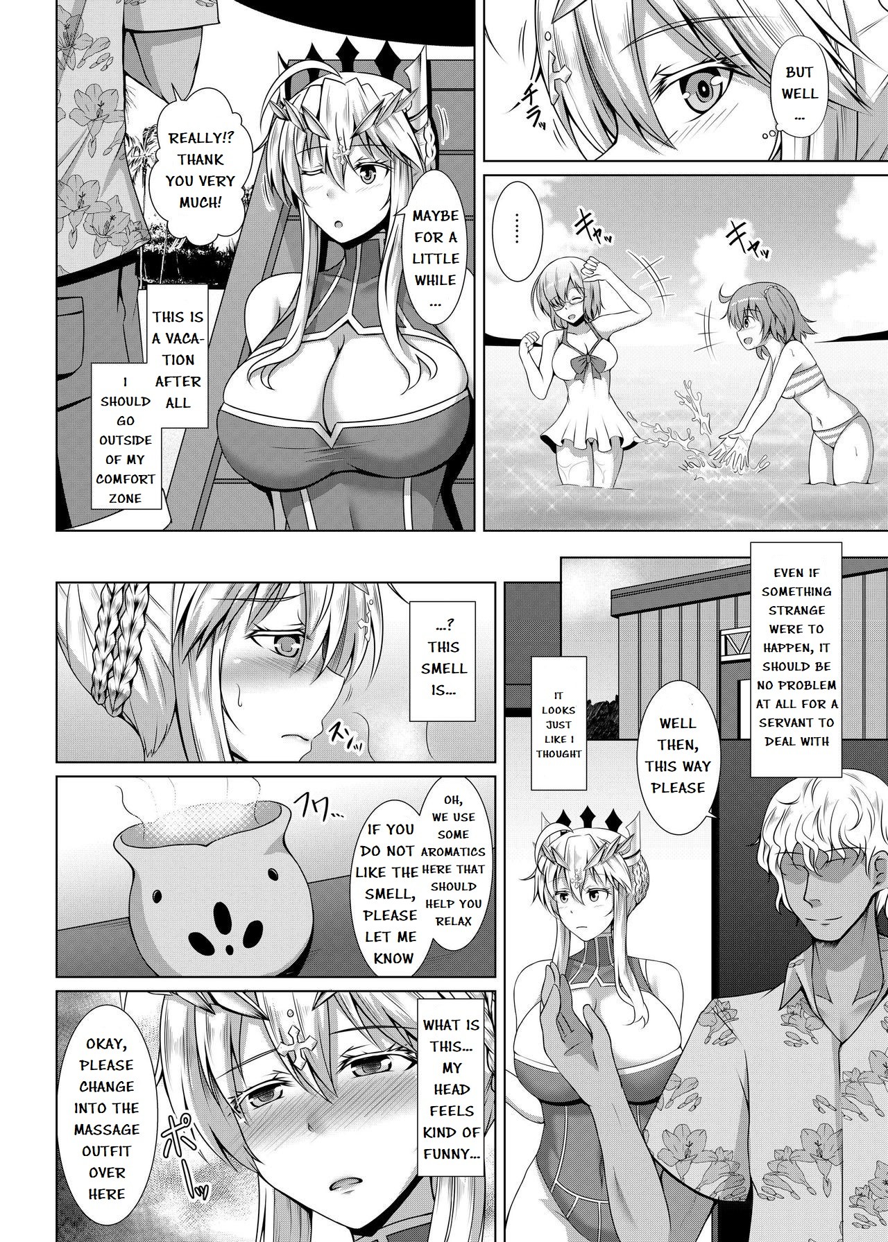 Hentai Manga Comic-A Story About a Big-Breasted Artoria Falling From An Oil Massage-Read-4